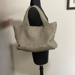 Falor Handwoven Leather Tote Bag & Pouch